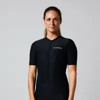 Acelera Intermediate Wielershirt | Fietsshirt Dames Korte Mouw | Wielrenshirt | Fietskleding | Zwart | Maat 2XL