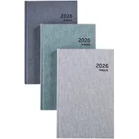 Brepols bureau agenda 2026 - SATURNUS LUXE [0.216] - DUBLETTA - Bureau agenda - 1 dag op 1 pagina - Dagoverzicht - Donkergrijs - 13.3 x 20.8 cm
