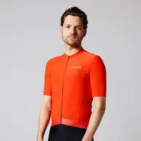Acelera Intermediate Wielershirt | Fietsshirt Heren Korte Mouw | Wielrenshirt | Fietskleding | Oranje | Maat 3XL