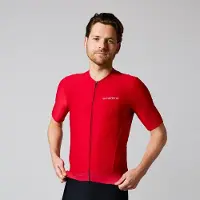 Acelera Essential Wielershirt | Fietsshirt Heren Korte Mouw | Wielrenshirt | Fietskleding | Rood | Maat 3XL