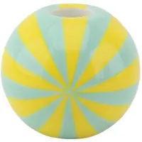 House Vitamin Candle holder swirl- dolomite yellow/mint- 10x10x10cm