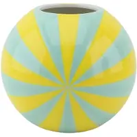 House Vitamin Vase flower vase swirl yellow/mint 15x15x13,5cm