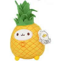 Molang met Ananas Outfit Pluche Knuffel 20 cm - Speelgoed Knuffels voor Kinderen Jongens Meisjes - Piu Piu, Pinco, Plush Toy - Kuiken Kip Eend Konijn Haas Pasen Paasfeest Paas cadeau