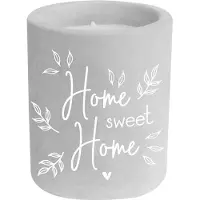 Paper Dreams - Kaarsje home sweet home - 6,5x6,5x8 cm - Cement