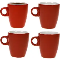 COSY&TRENDY Cosy & trendy Koffiekopjes / bekers - 8x - rood - 190 ml - Keramiek - glans finish