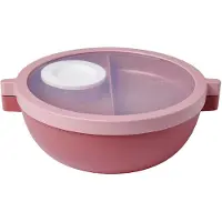 Mepal Vita Basic bento lunchbowl - 1.5 l - 4 vakken waarvan 2 uitneembare bakjes - Bento box - Salade lunchbox - Vivid mauve