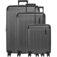 Travelite Dynamiic 4 wielen Kofferset 3-delig met uitbreidingsplooi grijs