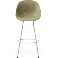 Normann Copenhagen Barstoel Mat Bar Chair 75 cm Cream Steel Seaweed
