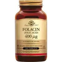Solgar Folacin 400 mcg | Foliumzuur 100 St Gecomprimeerde tabletten