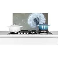 KitchenYeah Spatscherm keuken 60x30 cm - Kookplaat achterwand Paardenbloem - Bloem - Plant - Muurbeschermer - Spatwand fornuis - Hoogwaardig aluminium
