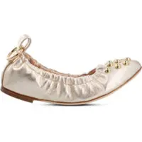 Jan Jansen Ballerina's Dames Goud Leer Size 39
