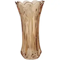 DK Design Bloemenvaas Delight - boeket vaas - glas - lichtbruin - 13 x 25 cm