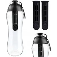 Dafi - Serie - Waterfilterfles - Zwart - 700ml - Inclusief 2 Filters