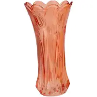 DK Design Bloemenvaas Delight - boeket vaas - glas - oranje - 13 x 25 cm