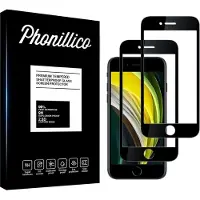 Phonillico Screenprotector voor iPhone 7 Plus / 8 Plus - 2 stuks Beschermglas van glas Transparante glazen schermbeschermfolie met zwarte randen