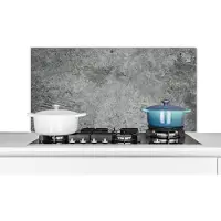 KitchenYeah Spatscherm keuken 100x50 cm - Kookplaat achterwand Vintage - Beton print - Stenen - Muurbeschermer - Spatwand fornuis - Hoogwaardig aluminium