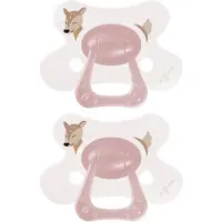 Difrax Fopspeen Natural - 18+ Maanden - Hert - Roze - 2 Stuks