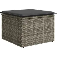 vidaXL Tuinbank Set 9 st Grijs poly rattan