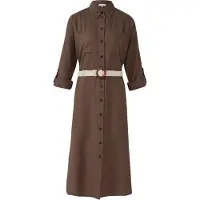s.Oliver Blousejurk crème / chocoladebruin