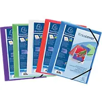 Exacompta 5 x Elastomap Kreacover - A4 - 3 kleppen - PP - assorti