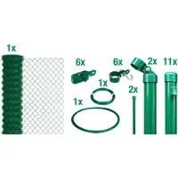 Alberts Draadgaasafrastering Hoogte: 80 - 200 cm, totale lengte: 15 - 100 m, voor plaatsing in beton (set)