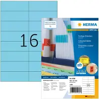 Herma Special 4258 permanent hechtende etiketten A4 105 x 37 mm blauw (1600 etiketten)