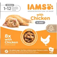 IAMS Delights Kitten Jelly Multipack Kip 8 X 85 Gr