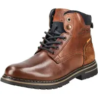 Camel active Veterboots 'Boston' donkerblauw / bruin