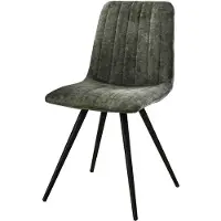 Zijlstra Stoel velvet Straight Stitch Groen Velours