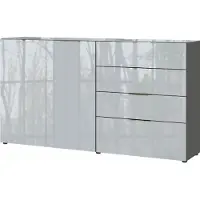 Germania Dressoir OAKLAND in 2 breedten, fronten en bovenblad met glas-inlay