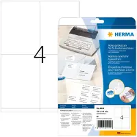 Herma Adresetiketten voor schrijfmachines, A4, 105 x 144mm, permanent hechtend