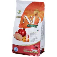 N&D Pumpkin voeding voor de gecastreerde kat Kwartel 300 gr.