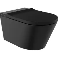 Schutte Cesari randloze douche wc met slimme zitting zwart mat