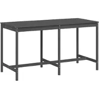 vidaXL Tuintafel 203,5x90x110 cm massief grenenhout grijs