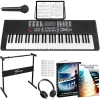 Finesse Keyboard Piano - Statief & Accessoires - 61 Keys - Digitale Piano - Elektrische Piano - Kind