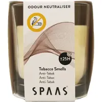Spaas Geurkaars in Transparant Glas Anti-Tabak Ivoor