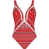 Sunflair Badpak rood / zwart / wit