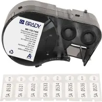 Brady M5-118-7425 polypropyleen labels zwart op wit 9,53 mm x 25,4 mm (origineel)