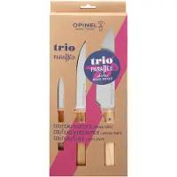 Opinel Trio Parrallèle Olive Wood, 002494, 3-delige messenset