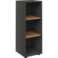 Vicco Midikast Irma, Antraciet/Goudkleurig Eiken, 30 x 81 cm met 3 opbergvakken