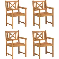 vidaXL Tuinstoelen 4 st Naturel Massief Acacia Hout