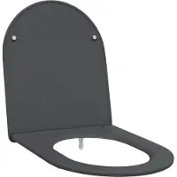 vidaXL Toiletbril Antraciet 47 x 36 x 3,4 cm Duroplast