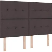 vidaXL Boxspring bed met hoofdeinde Donkerbruin 200 x 140 cm Stof