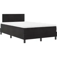 vidaXL LED boxspringbed met hoofdeinde, zwart, 120 x 190 cm, fluweel
