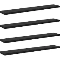 vidaXL Boekenplank Bord 3-laags 4 st 60 x 10 x 1,5 cm Bewerkt hout