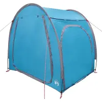 vidaXL Fietstent met dak met opslag Blauw 218 x 156 x 180 cm