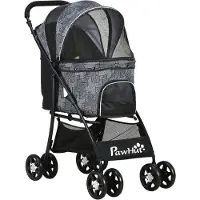 Aosom Paws hondenbuggy, opvouwbare hondenwagen, hondenbuggy met kussen, kinderwagen voor katten