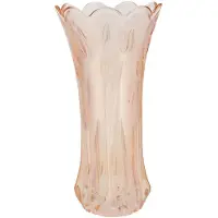 DK Design Bloemenvaas Delight - boeket vaas - glas - pastel oranje - 13 x 25 cm