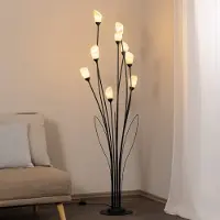 Jupiter Vloerlamp Gloriosa, zwart, Woon-/ Eetkamer, metaal, vloerlamp