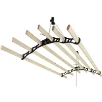 Monster Houten wasrek voor dekens - Zwart - 2,4 meter